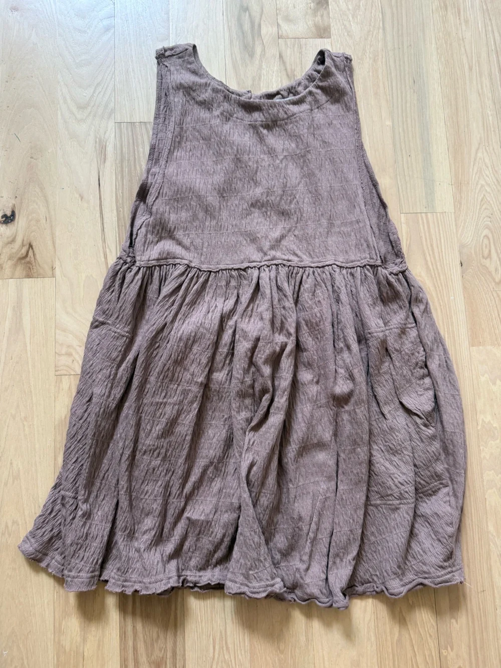FREE PEOPLE Free-Est I'm Still Obsessed Sleeveless Mini Dress Light Brown Size S